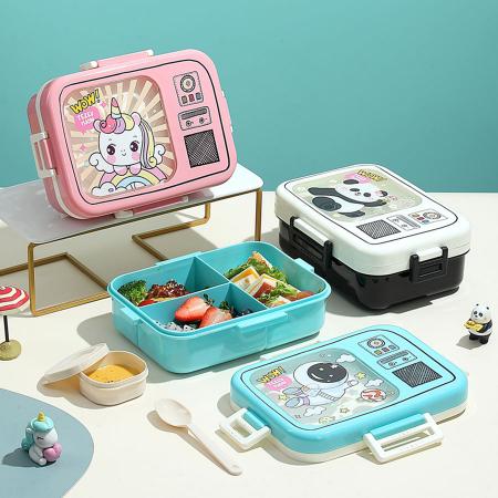 電視機塑料飯盒/三格1270ml+70ml